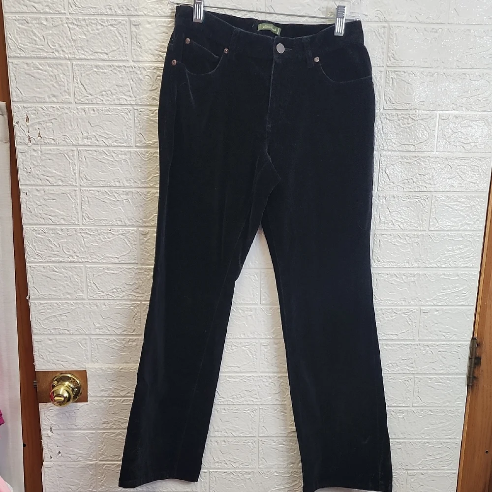 Eddie Bauer Women's Black Velvet Pants